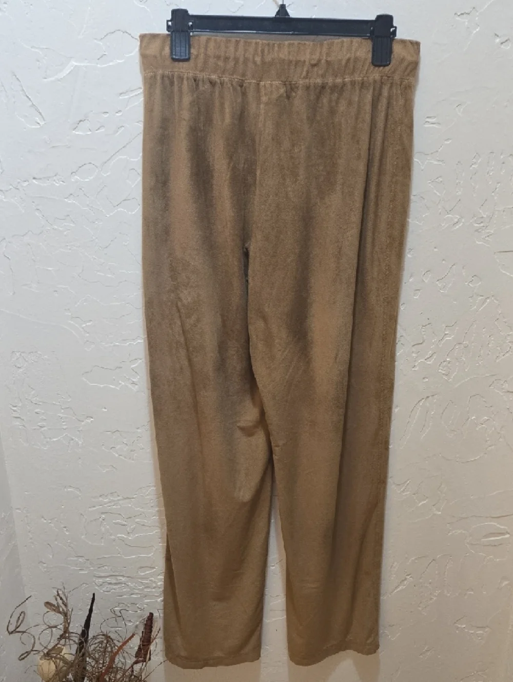 Casual Corner Women's Velour Drawstring Trousers in Camel Brown - Picture 3 of 7